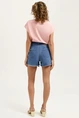 Florez sienna short raw edge