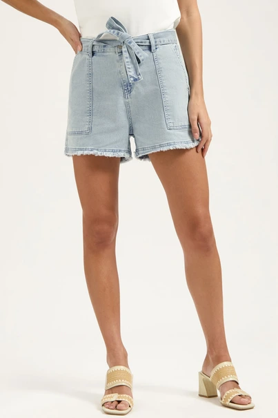 Florez sienna short raw edge