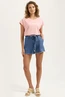 Florez sienna short raw edge