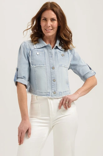 Florez zaza jacket raw edge jeans