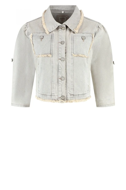 Florez zaza jacket raw edge jeans