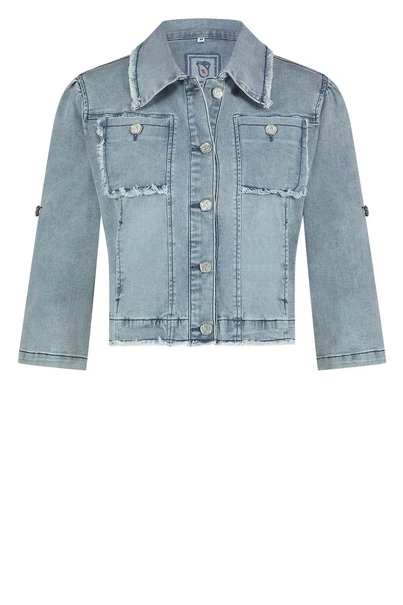 Florez zaza jacket raw edge jeans