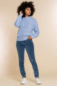 Geisha 21521-10 babyrib broek slim