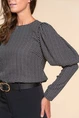 Geisha 23830-26 blouse pofmouw stip