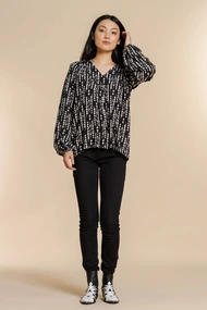Geisha 23942-20 top ruimvallend print