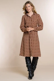 Geisha 27550-26 print jurk doorknoop