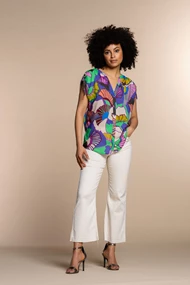 Geisha 33325-20 blouse bladerprint