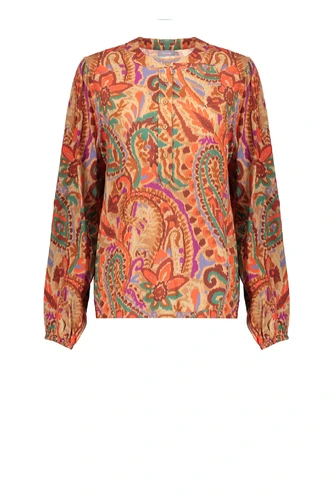 Geisha 33697-20 printblouse kraagloos