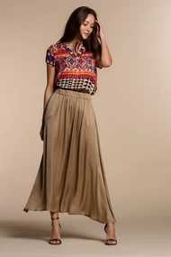 Geisha 36323-70 maxi rok satijn