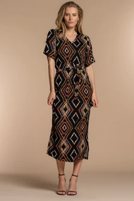 Geisha 37055-60 fay tricot print jurk