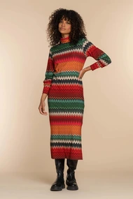Geisha 37625-20 tricot jurk zig zag
