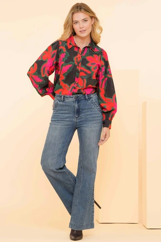 Geisha 41819-10 jeans wide leg