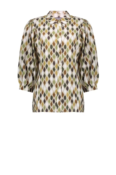 Geisha 43204-20 blouse ruit print