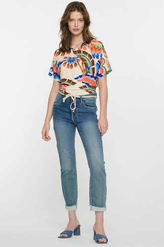 Geisha 51004-10 jeans roll up veter
