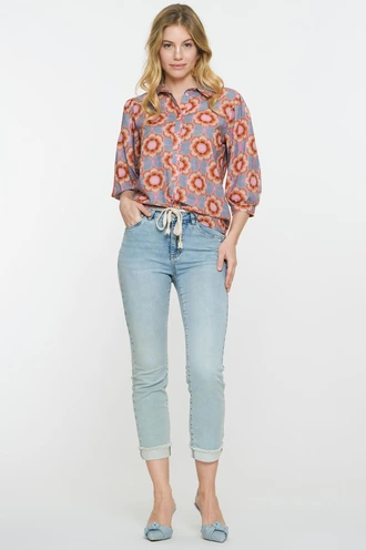 Geisha 51004-10 jeans roll up veter