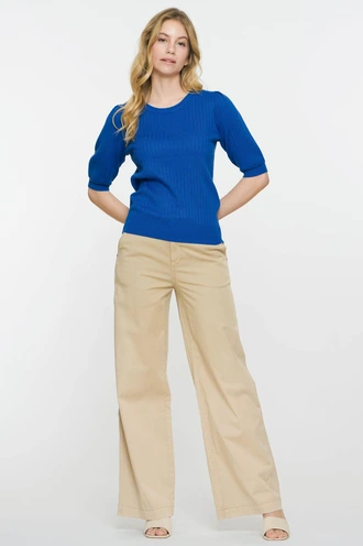 Geisha 51037-10 broek twill wide leg