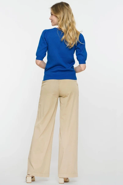 Geisha 51037-10 broek twill wide leg