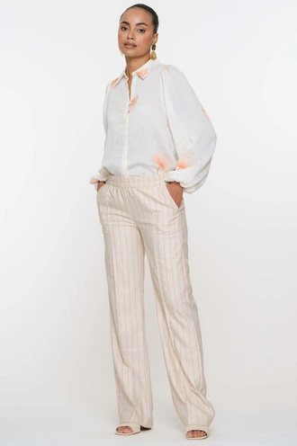 Geisha 51228-20 streep broek wide leg