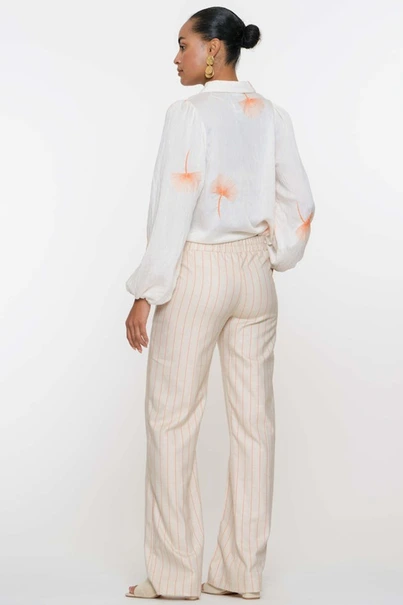 Geisha 51228-20 streep broek wide leg