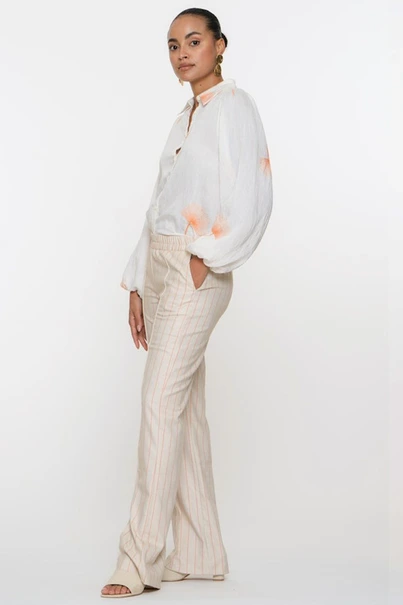 Geisha 51228-20 streep broek wide leg