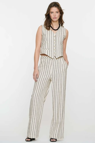 Geisha 51231-20 streep broek linnen