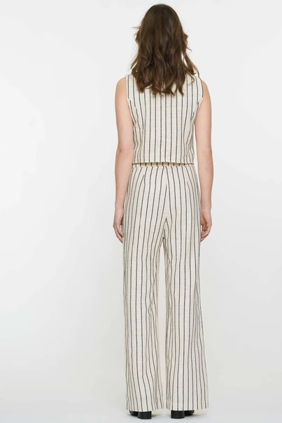 Geisha 51231-20 streep broek linnen