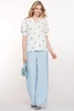 Geisha 51395-20 wide leg pinstripe