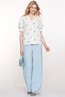 Geisha 51395-20 wide leg pinstripe