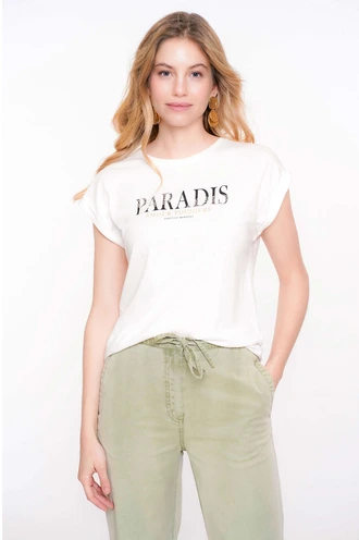 Geisha 52117-41 t-shirt paradis tekst