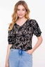 Geisha 52171-20 print-shirt pofmouwen