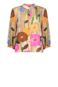 Geisha 53162-70 print blouse bloem
