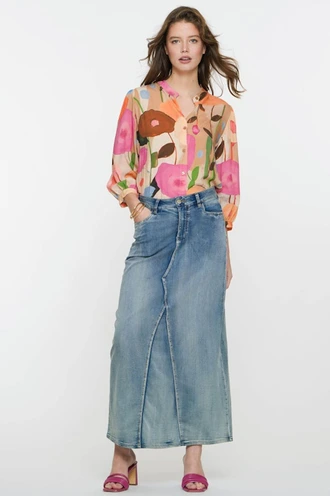 Geisha 53162-70 print blouse bloem