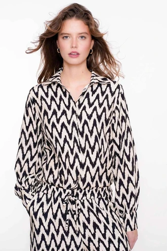 Geisha 53163-70 blouse zig zag print