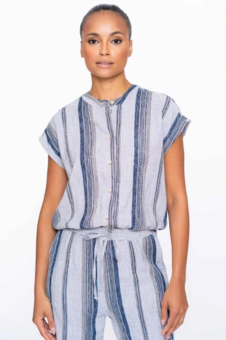 Geisha 53203-20 blouse top streep
