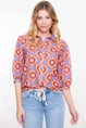 Geisha 53209-20 retro print blouse