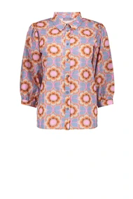 Geisha 53209-20 retro print blouse