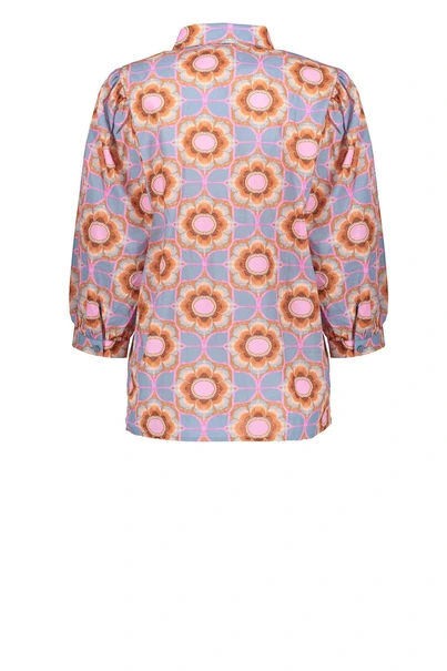 Geisha 53209-20 retro print blouse