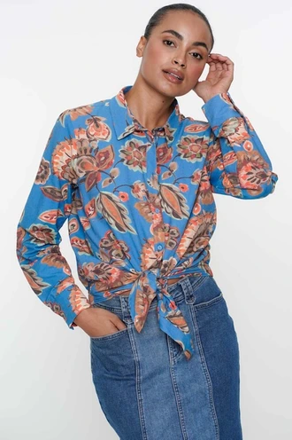 Geisha 53225-20 print blouse strik