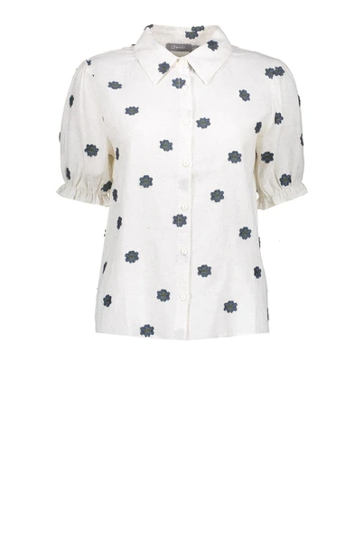 Geisha 53463-20 blouse bloem borduur