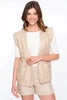 Geisha 55125-20 gilet structuur goud