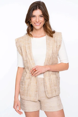 Geisha 55125-20 gilet structuur goud