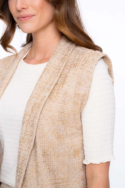 Geisha 55125-20 gilet structuur goud