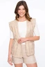 Geisha 55125-20 gilet structuur goud