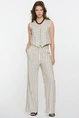 Geisha 55126-20 streep gilet linnen