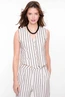 Geisha 55126-20 streep gilet linnen