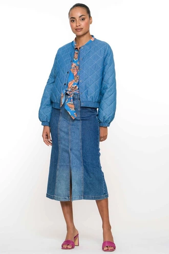 Geisha 56000-10 denim rok vlakken