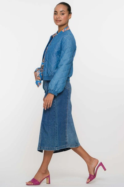 Geisha 56000-10 denim rok vlakken