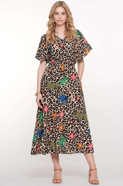 Geisha 57348-20 jurk leopard print