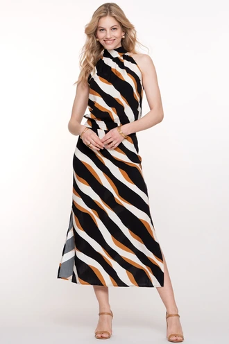 Geisha 57394-70 halter jurk satijn