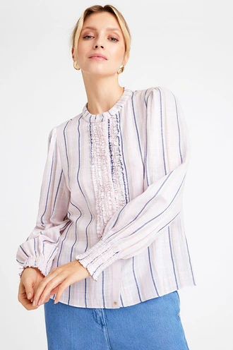 Gustav cana shirt 56631 streep ruffle